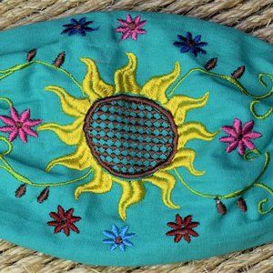 Mint Solar Flower Face Mask-Artesania Mexicana